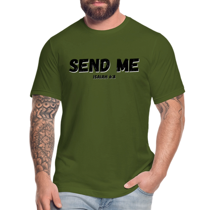 Send Me Unisex Jersey T-Shirt by Bella + Canvas - olive