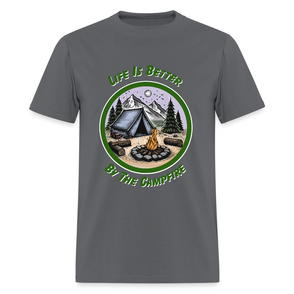 By the Campfire T-Shirt | GILDAN 5000 - charcoal