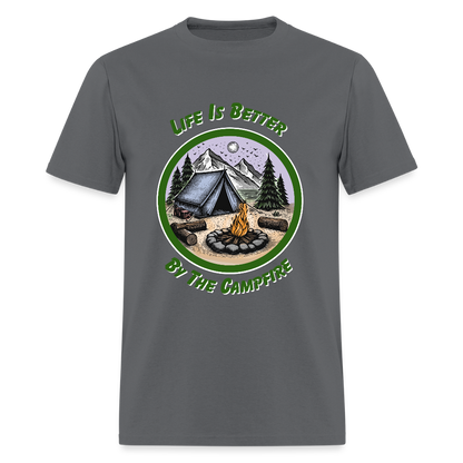 By the Campfire T-Shirt | GILDAN 5000 - charcoal