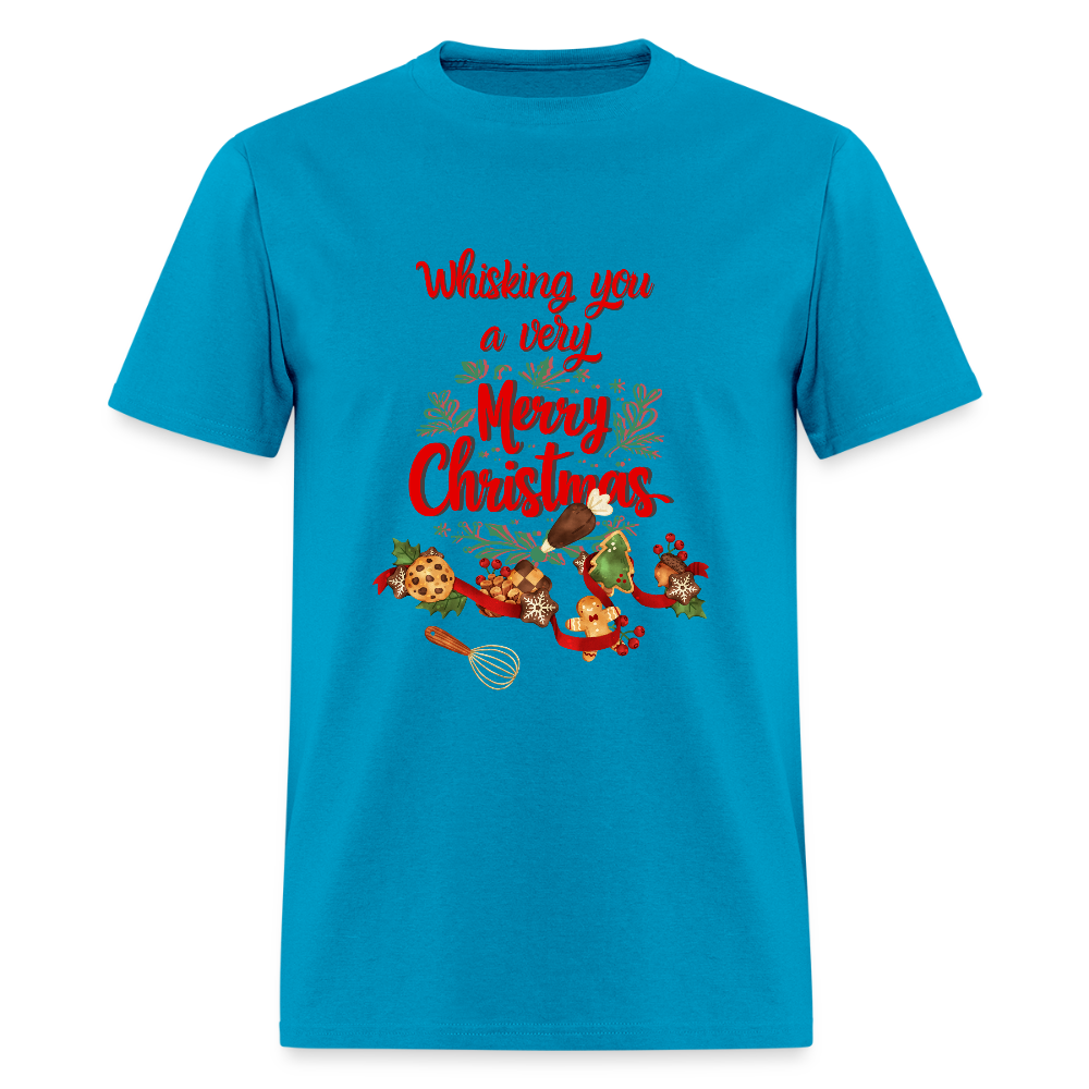 Whisking you a very Merry Christmas T-Shirt | GILDAN 5000 - turquoise