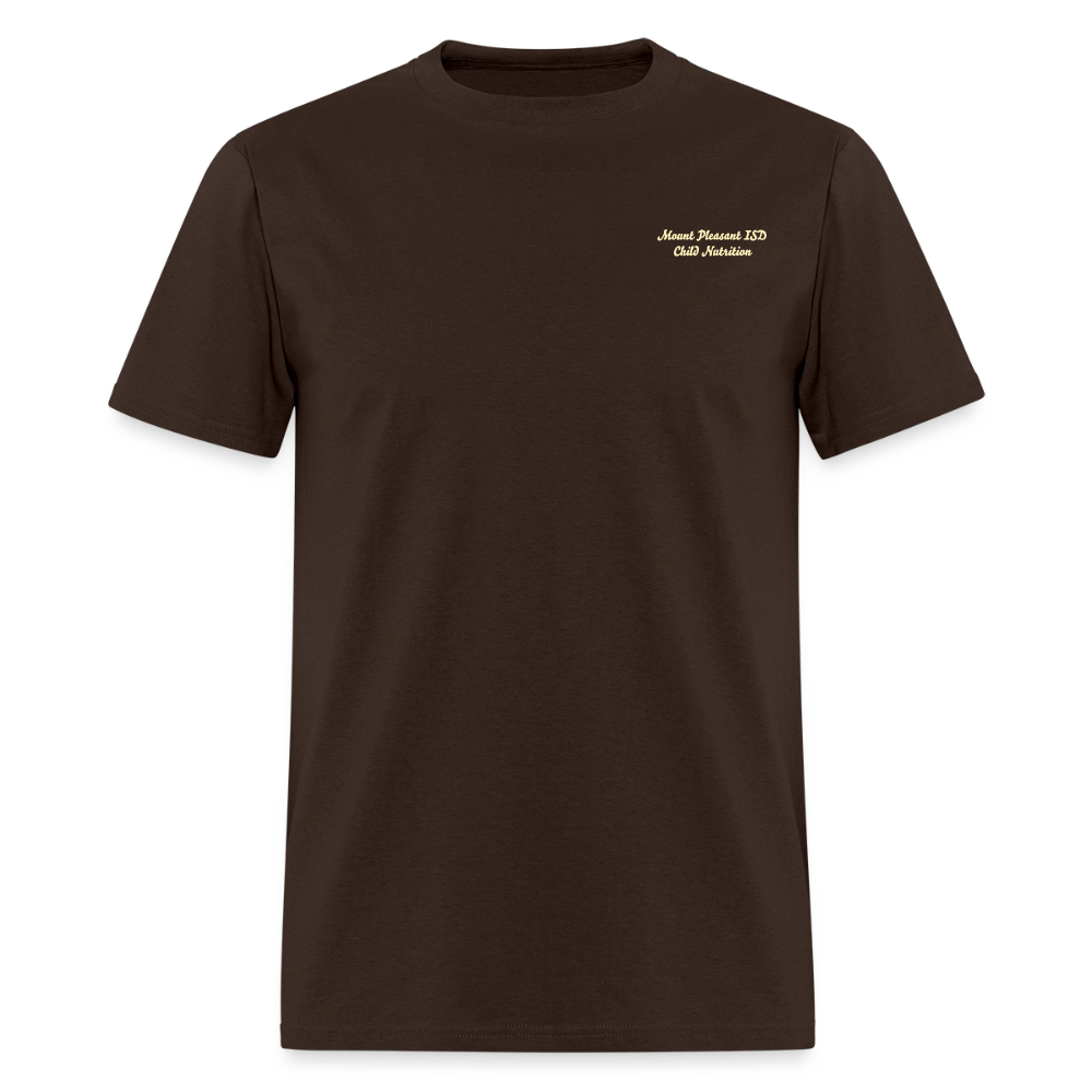 Peace Love Breakfast & Lunch Tiger T-Shirt | GILDAN 5000 - brown
