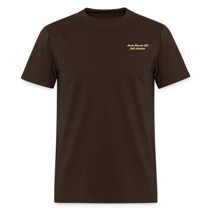 Peace Love Breakfast & Lunch Tiger T-Shirt | GILDAN 5000 - brown
