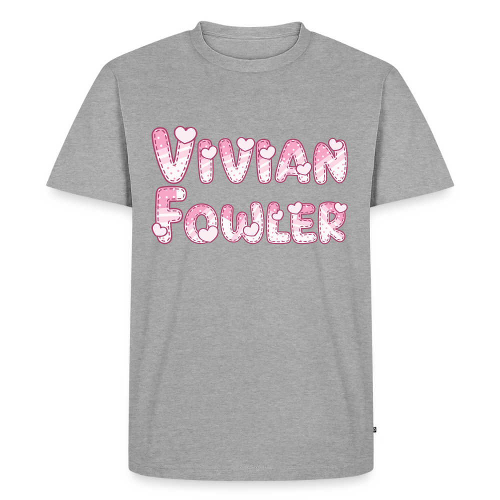 Vivian Fowler Hearts Premium Adult T-Shirt - heather grey