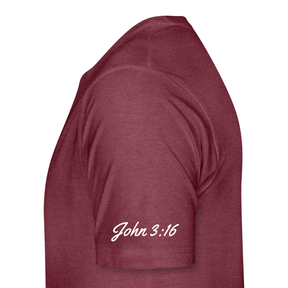 Jesus Gave His Life for Me and You! Premium Adult T-Shirt - heather burgundy
