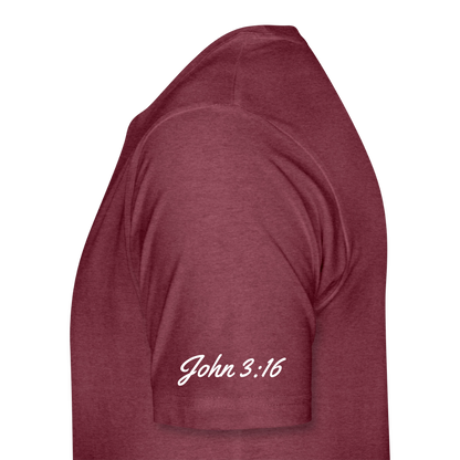 Jesus Gave His Life for Me and You! Premium Adult T-Shirt - heather burgundy