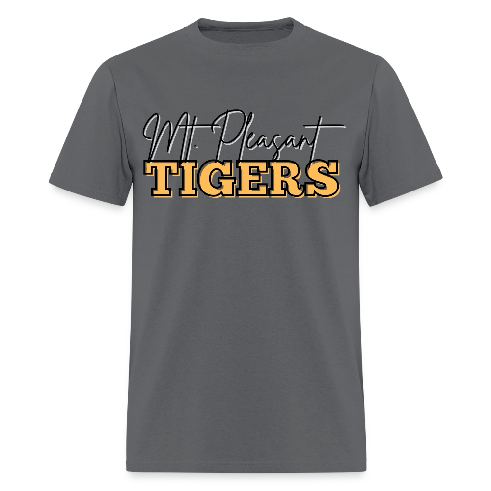 MP Bleed Black and Gold T-Shirt | GILDAN 5000 - charcoal