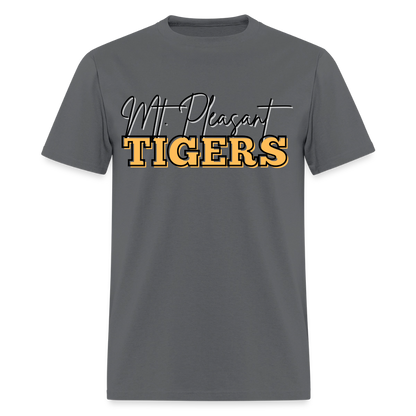 MP Bleed Black and Gold T-Shirt | GILDAN 5000 - charcoal
