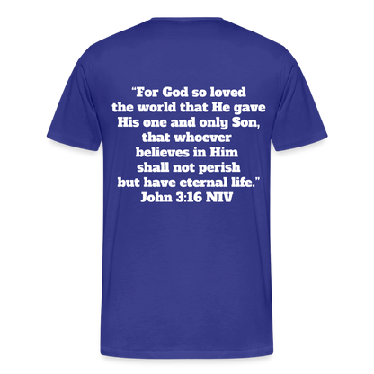John 3:16 Premium Adult T-Shirt - royal blue