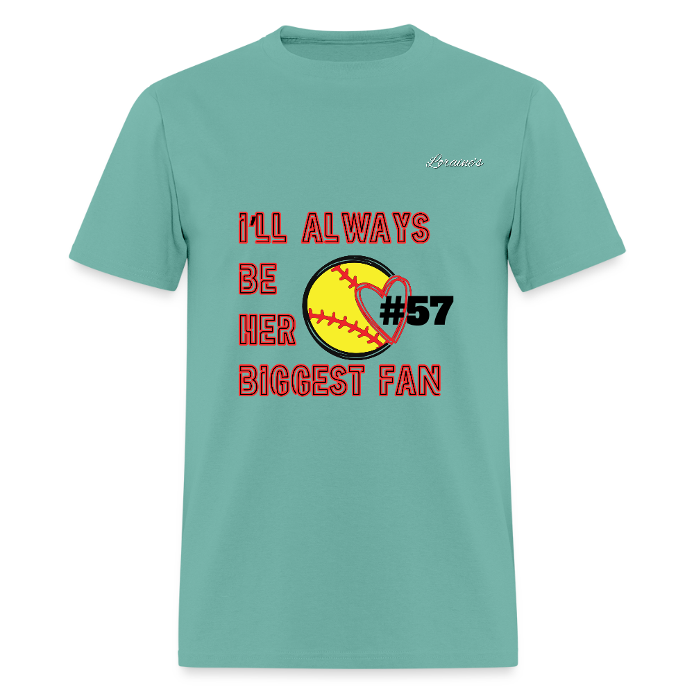 Customizable Her Biggest Fan Classic T-Shirt - aquatic