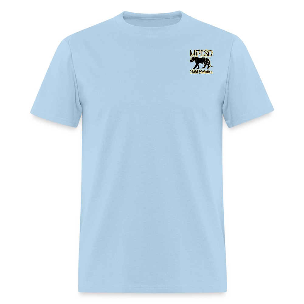 MPISD Child Nutrition LOGO & Motto T-Shirt | GILDAN 5000 - powder blue