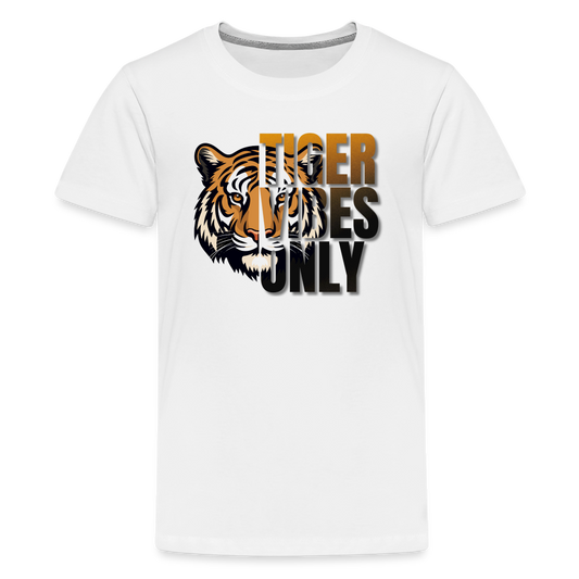 Tiger Vibes Only Kids T-Shirt - white