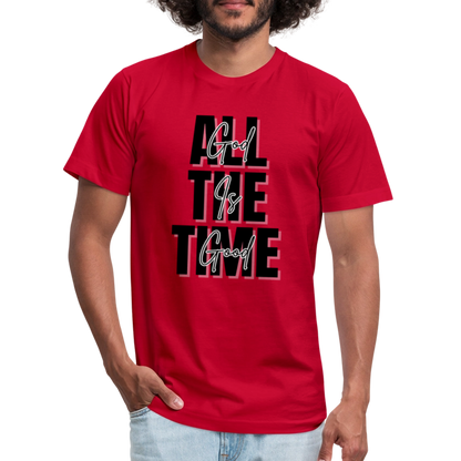 God is Good Unisex Jersey T-Shirt by Bella + Canvas - red