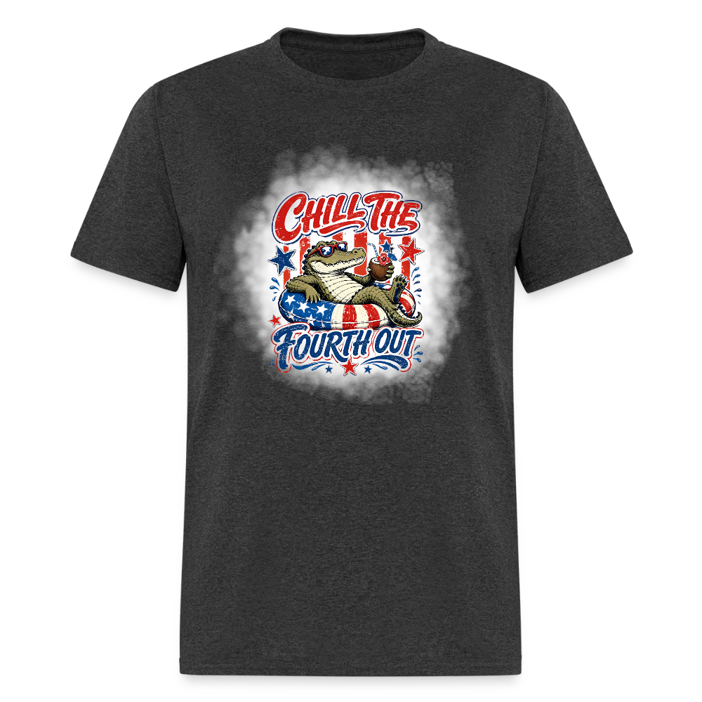 Chill the Fourth Out Croc T-Shirt | GILDAN 5000 - heather black