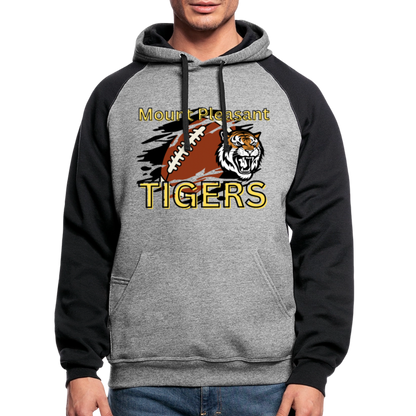MP Tigers Football Colorblock Hoodie - heather gray/black