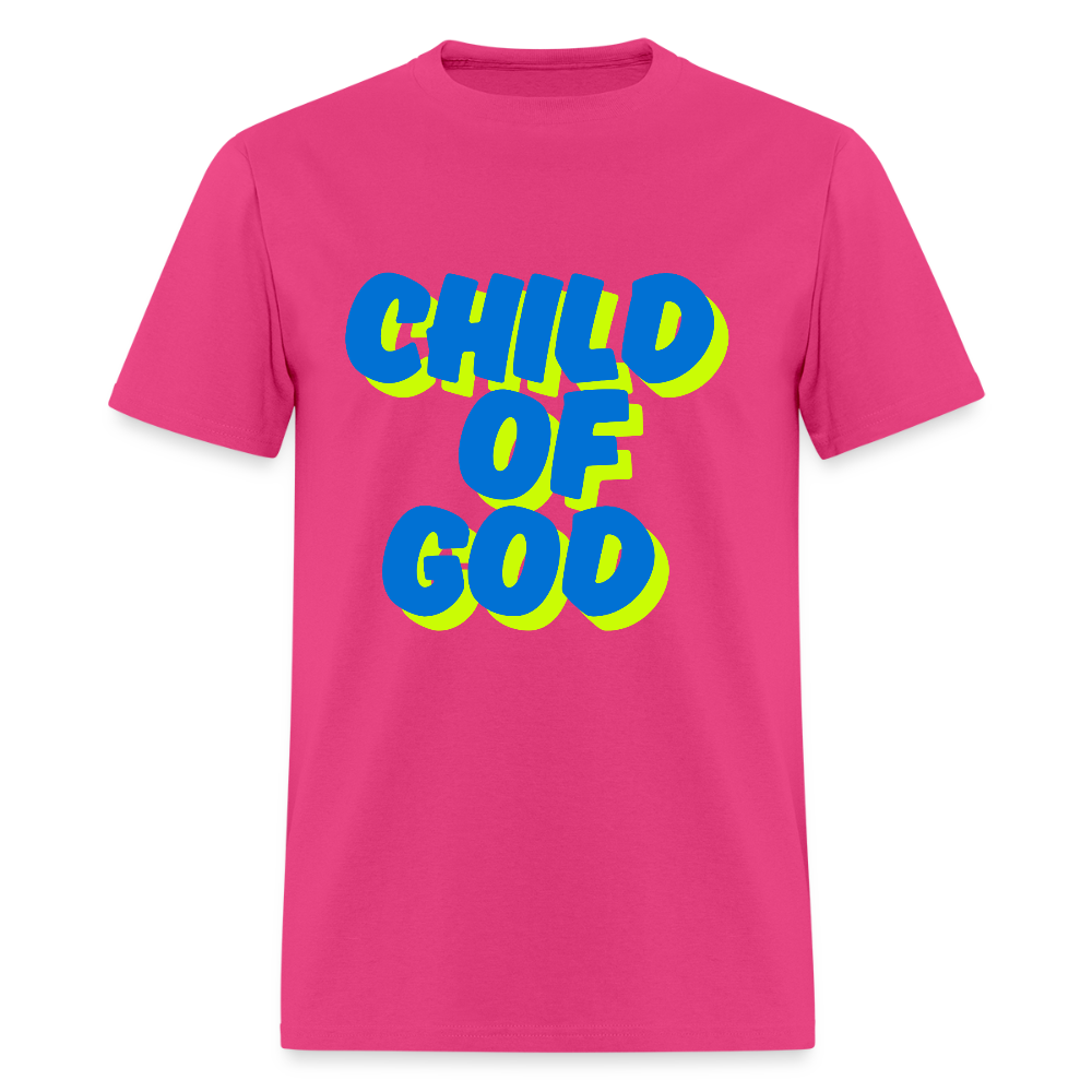 Child of God Neon Unisex Classic T-Shirt - fuchsia
