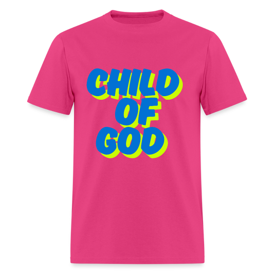 Child of God Neon Unisex Classic T-Shirt - fuchsia