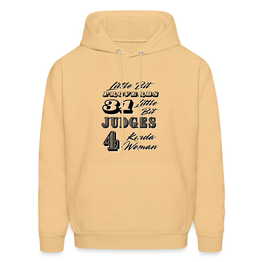Proverbs 31 and Judges4  Woman Hoodie - light gold 