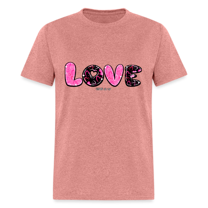 John 3:16 Pink and Black Classic T-Shirt - heather mauve