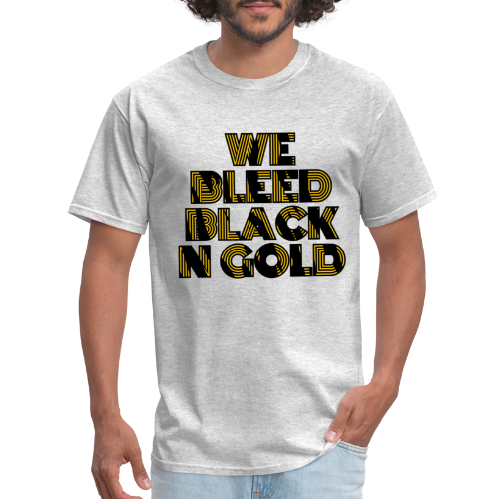 Bleed Black N Gold Unisex Classic T-Shirt - heather gray