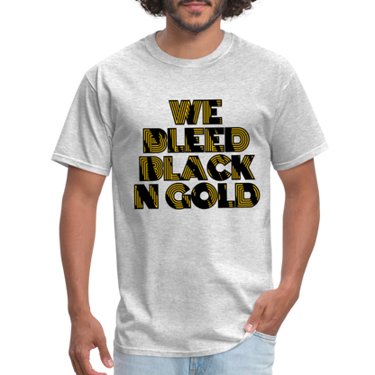 Bleed Black N Gold Unisex Classic T-Shirt - heather gray