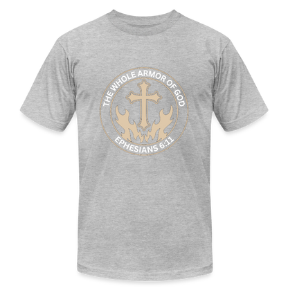 Ephesians 6:11 Unisex Jersey T-Shirt by Bella + Canvas - heather gray