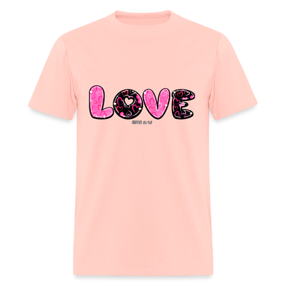 John 3:16 Pink and Black Classic T-Shirt - blush pink 