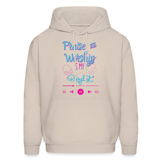 Praise and Worship Playlist Hoodie - Sand