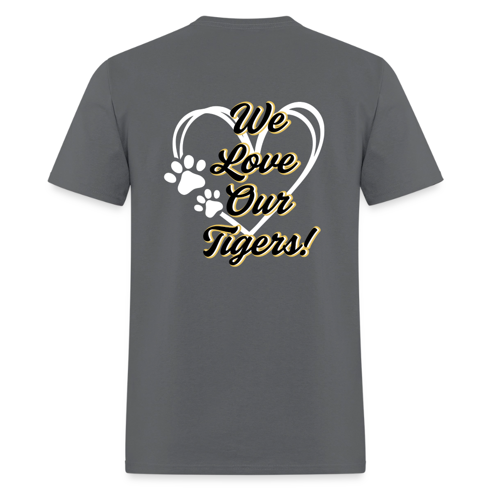 MPHS Black and Gold Love  T-Shirt | GILDAN 5000 - charcoal