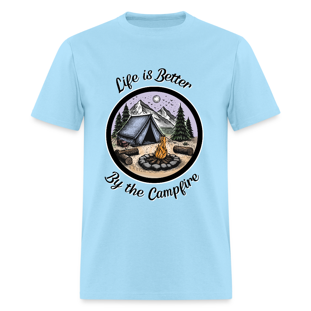 By The Campfire T-Shirt | GILDAN 5000 - powder blue