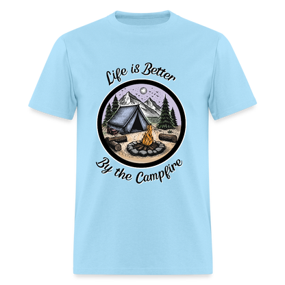 By The Campfire T-Shirt | GILDAN 5000 - powder blue