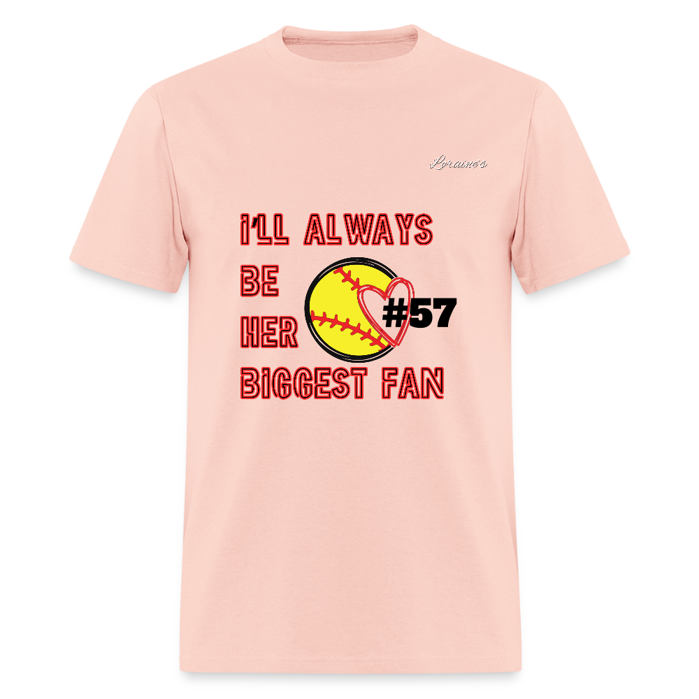 Customizable Her Biggest Fan Classic T-Shirt - blush pink 