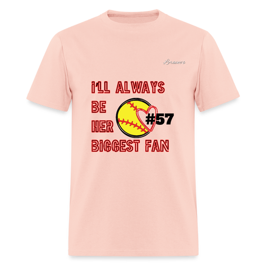 Customizable Her Biggest Fan Classic T-Shirt - blush pink 
