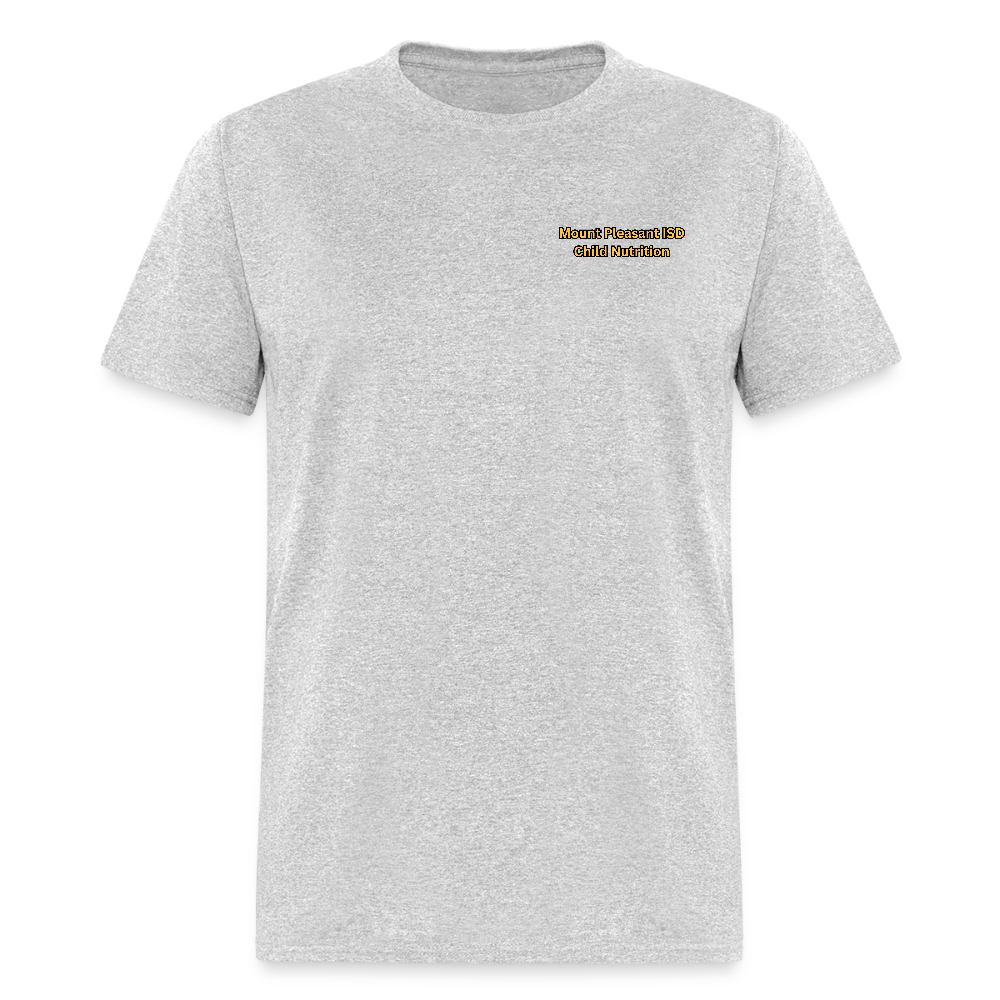 Tiger Vibes Only Black & Gold MPISD Child Nutrition T-Shirt - heather gray