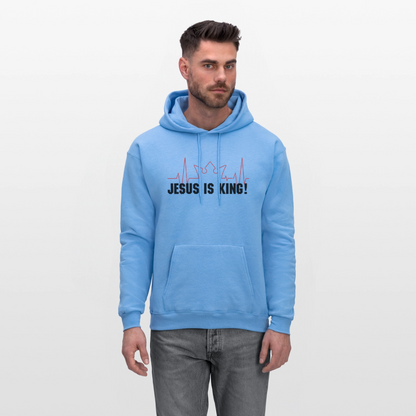 Jesus is King! Men's Hoodie - carolina blue
