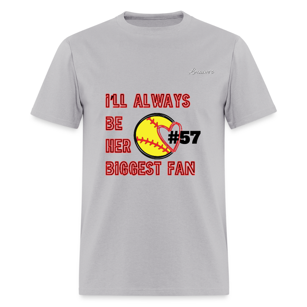Customizable Her Biggest Fan Classic T-Shirt - gravel 