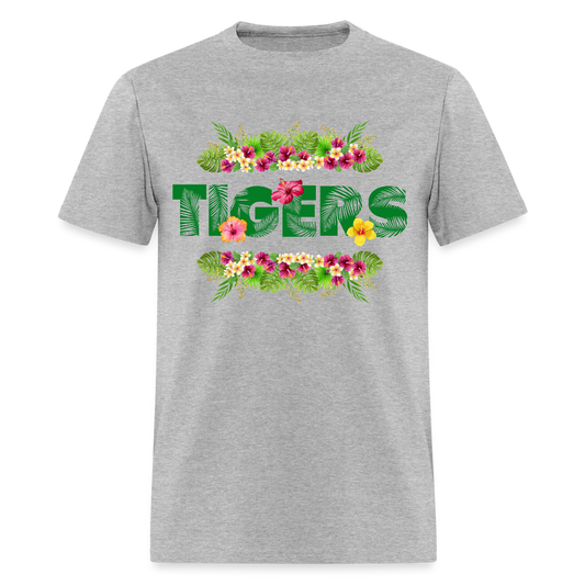 Tigers Hawaiian T-Shirt | GILDAN 5000 - heather gray