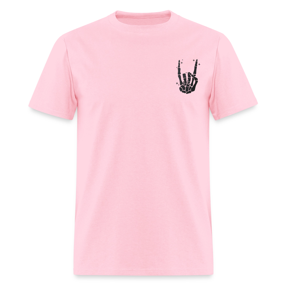 Chill the Fourth Out on Back T-Shirt | GILDAN 5000 - pink