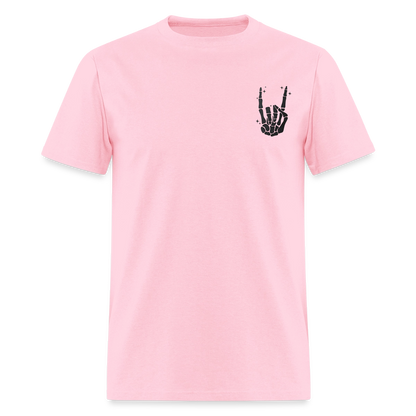 Chill the Fourth Out on Back T-Shirt | GILDAN 5000 - pink