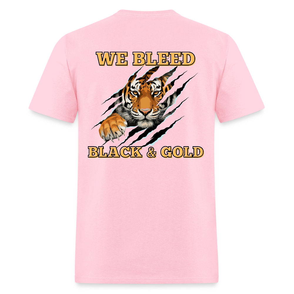 MP Tigers Bleed Black & Gold T-Shirt | GILDAN 5000 - pink