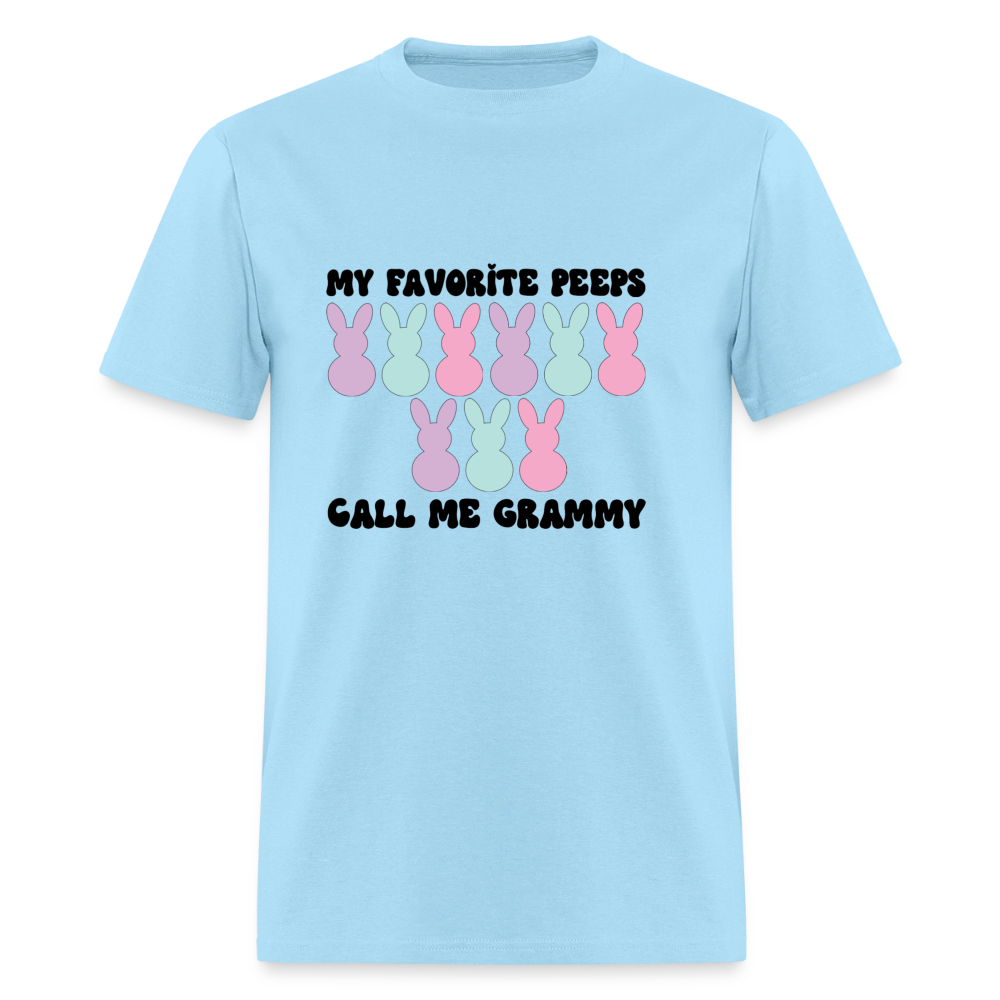 My Favorite Peeps Call Me Grammy T-Shirt | GILDAN 5000 - powder blue