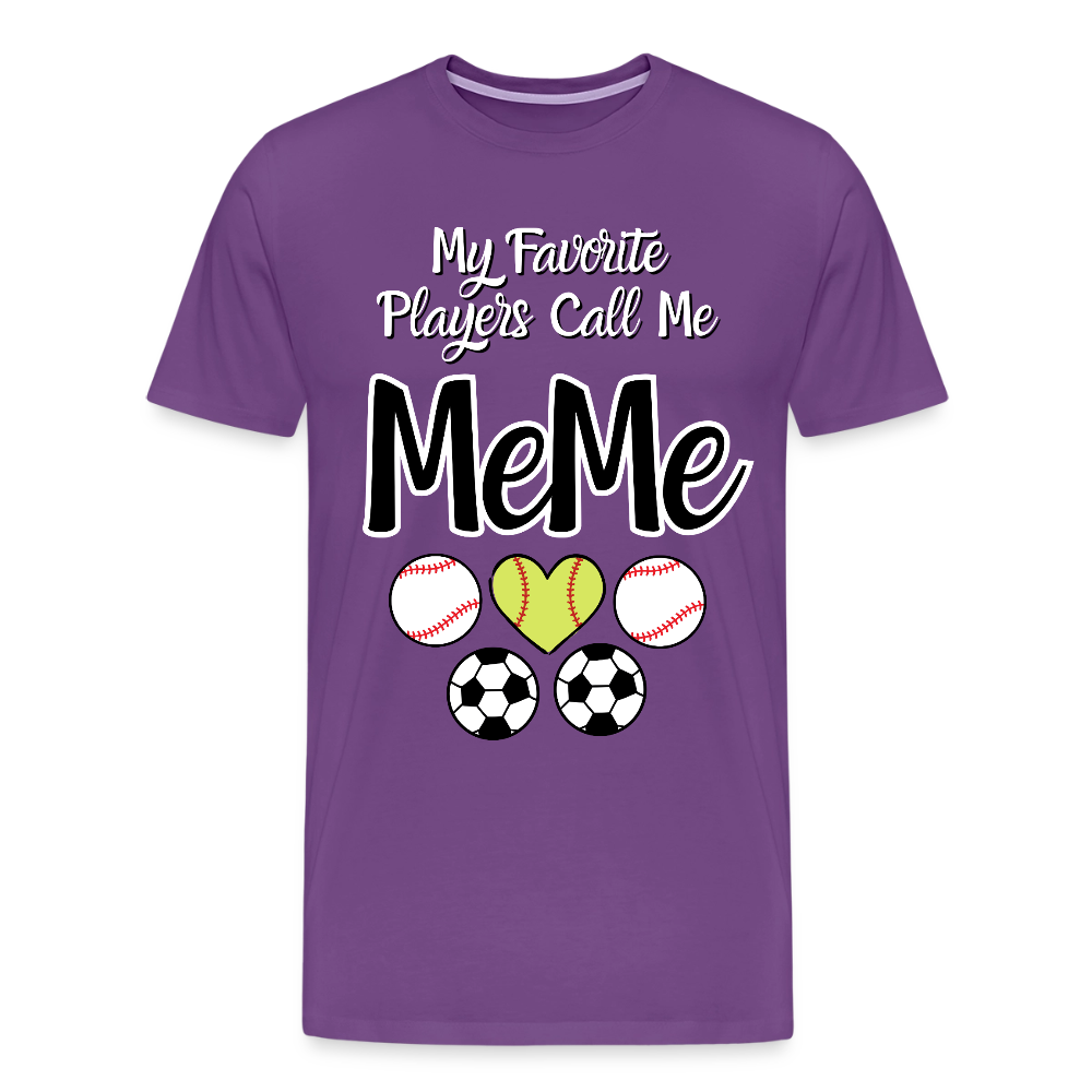 Favorite Players Call Me MeMe Premium Adult T-Shirt - purple