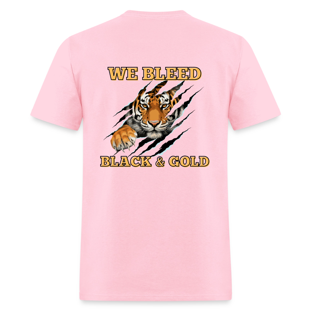 MP Bleed Black and Gold T-Shirt | GILDAN 5000 - pink