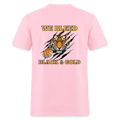 MP Bleed Black and Gold T-Shirt | GILDAN 5000 - pink