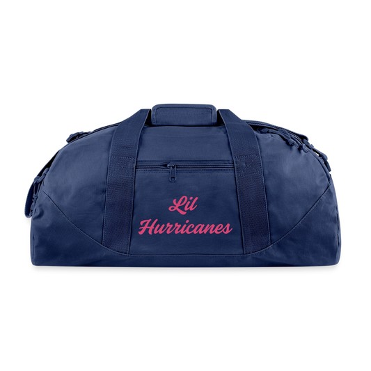 Lil Hurricanes Recycled Duffel Bag - navy