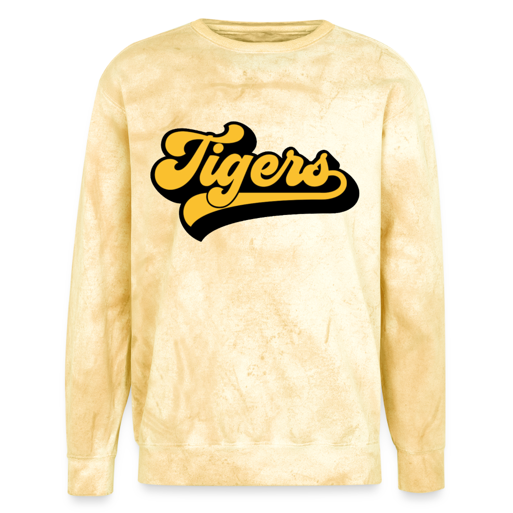 Retri Tigers Unisex Colorblast Crewneck Sweatshirt - citrine