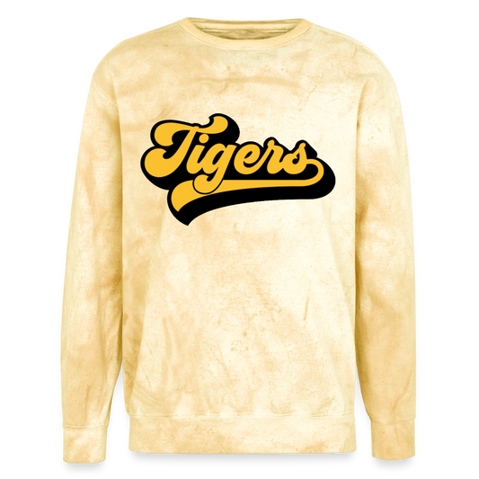 Retri Tigers Unisex Colorblast Crewneck Sweatshirt - citrine
