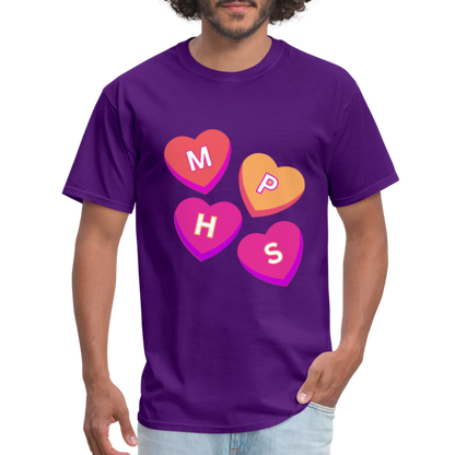 MPHS Convo Hearts Classic T-Shirt - purple