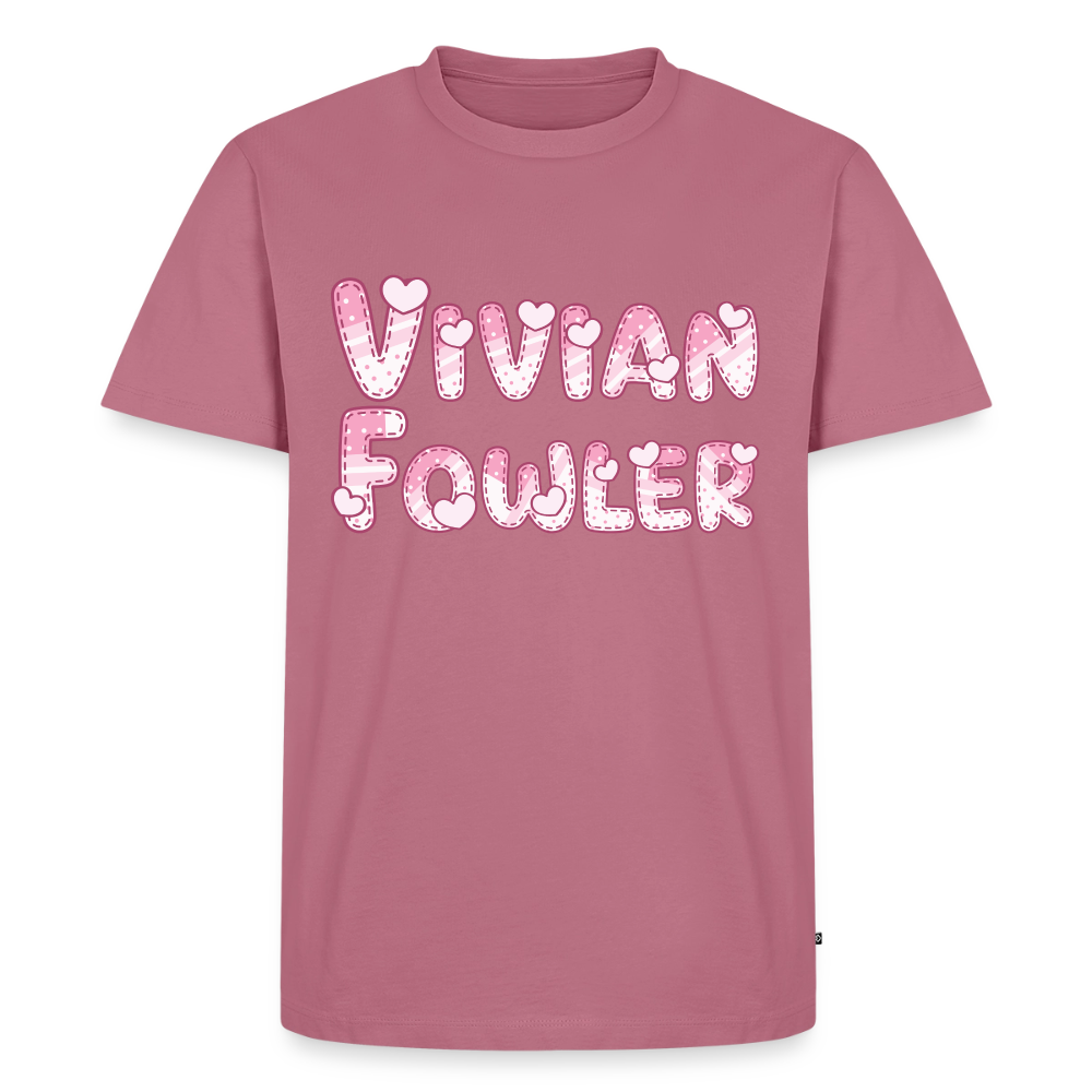 Vivian Fowler Hearts Premium Adult T-Shirt - mauve