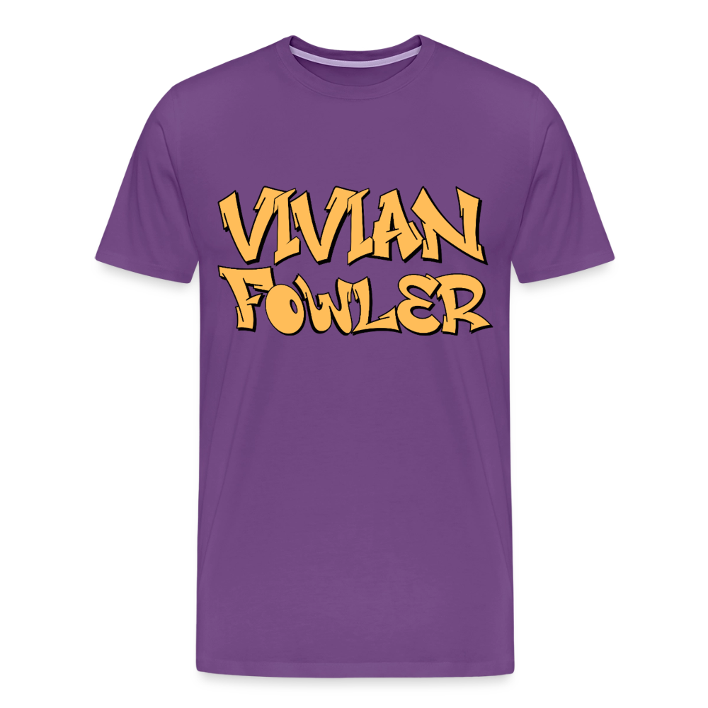 Vivian Fowler Graffiti Premium Adult T-Shirt - purple