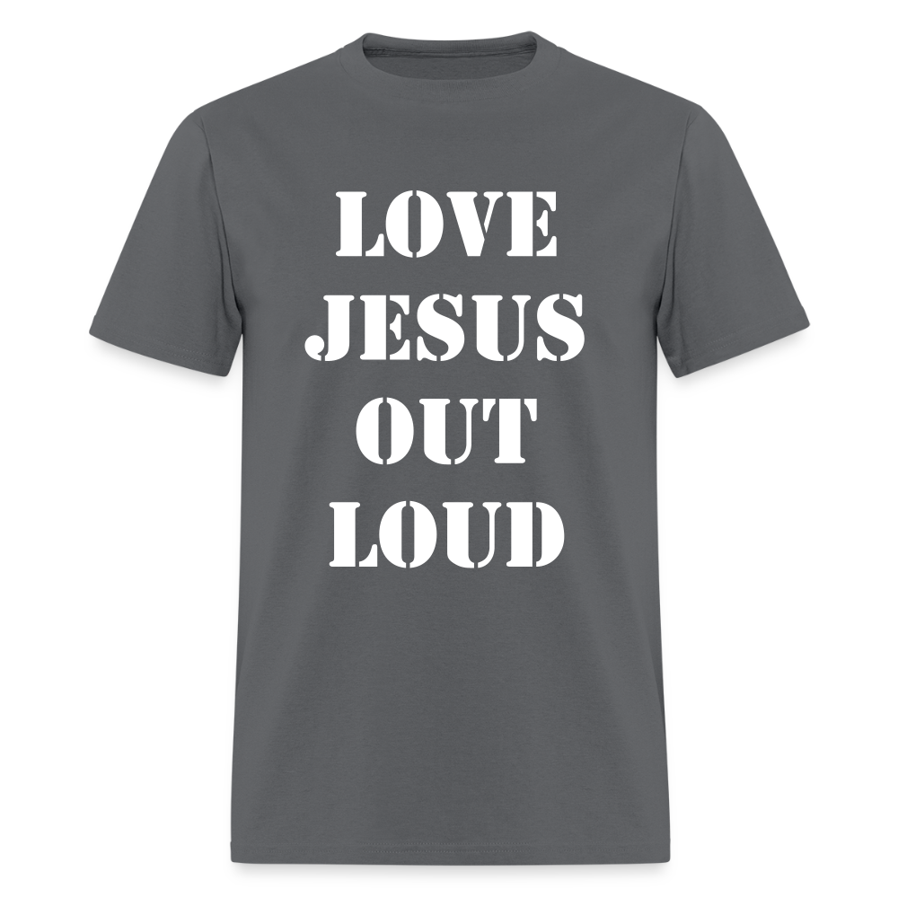 LOVE JESUS OUT LOUD STENCIL Unisex Classic T-Shirt - charcoal